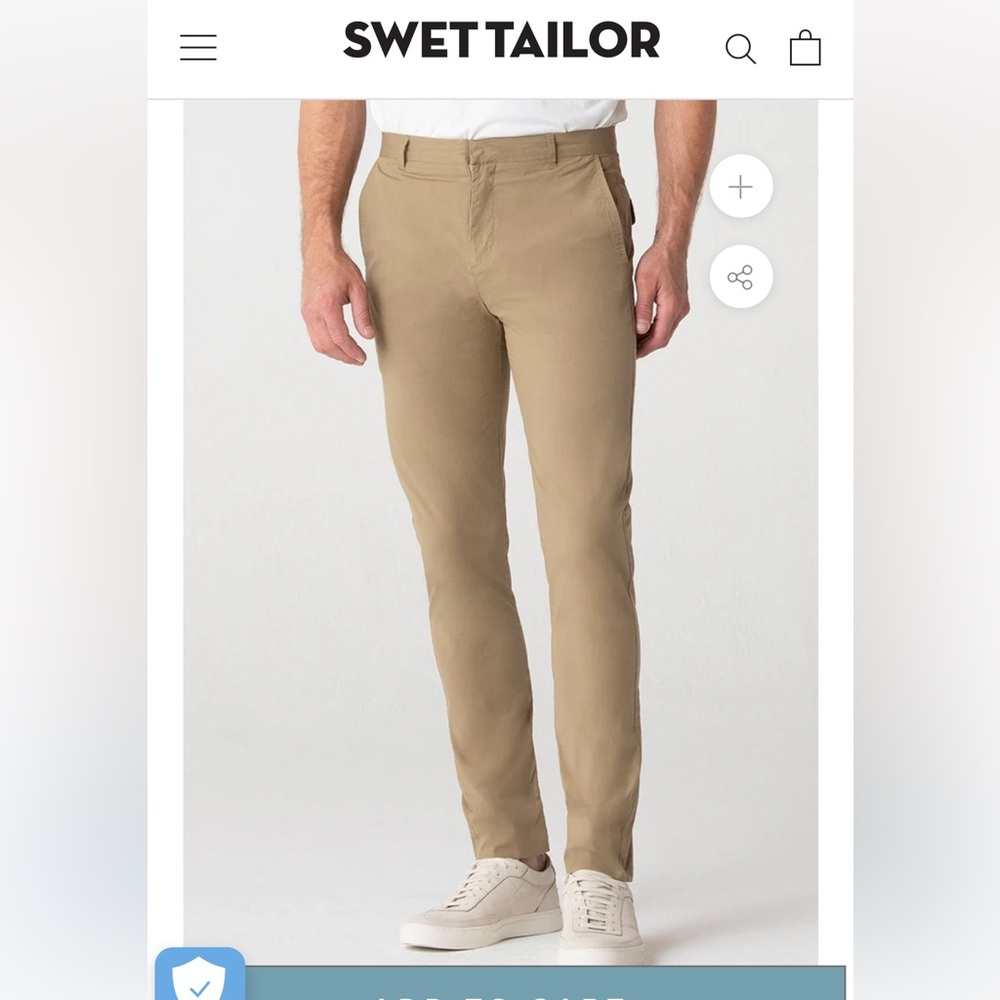 NEW Swet Tailor Men's 32x32 Military‎ Officer Pants Khaki Tan Cotton Blend